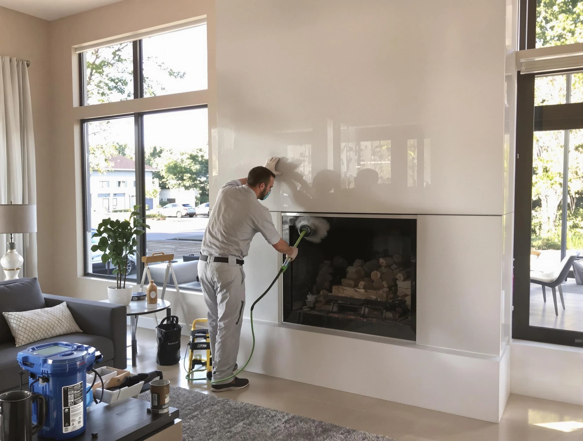 Midfield Chimney Sweep performing thorough soot removal in Midfield, AL