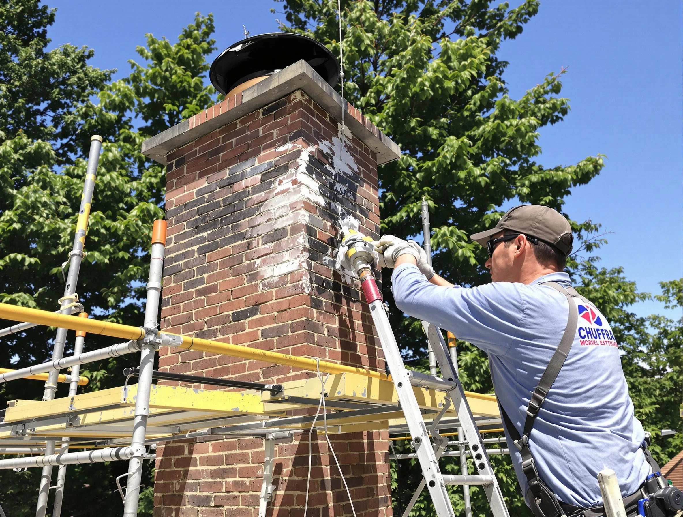 Structural chimney repair by Midfield Chimney Sweep in Midfield, AL